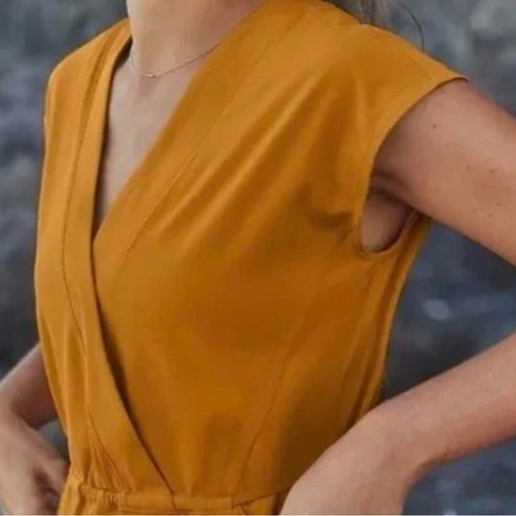 Athleta Mustard Yellow Romper - Picture 2 of 7